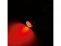 Push button (on/off) metal IP65 waterproof round 16mm red with power symbol
